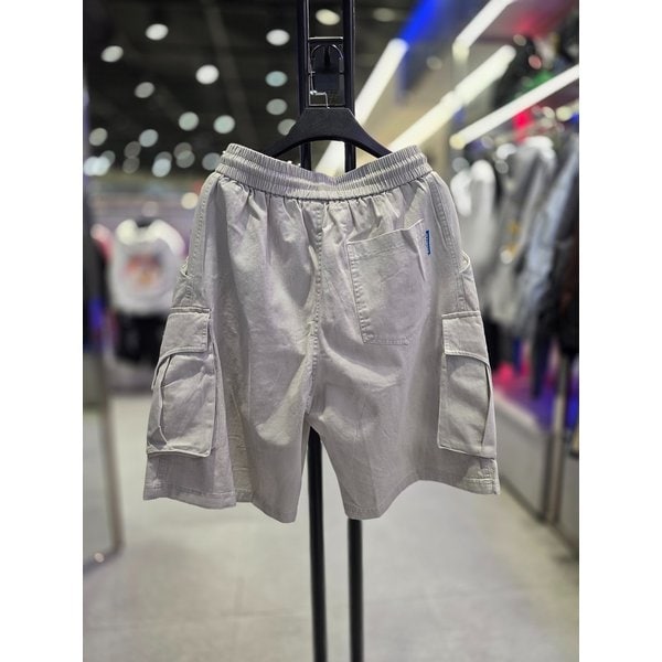 [시흥점] 공용 아일렛 카고 크랙코튼 버뮤다핏 반바지그레이/JHZZ81402GY