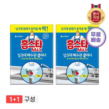 엘지생활건강 홈스타 맥스 싱크대 배수관 클리너 1입 x 2개