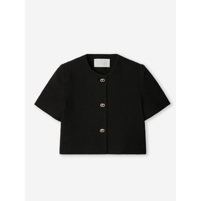 [단독]summer tweed jacket_black