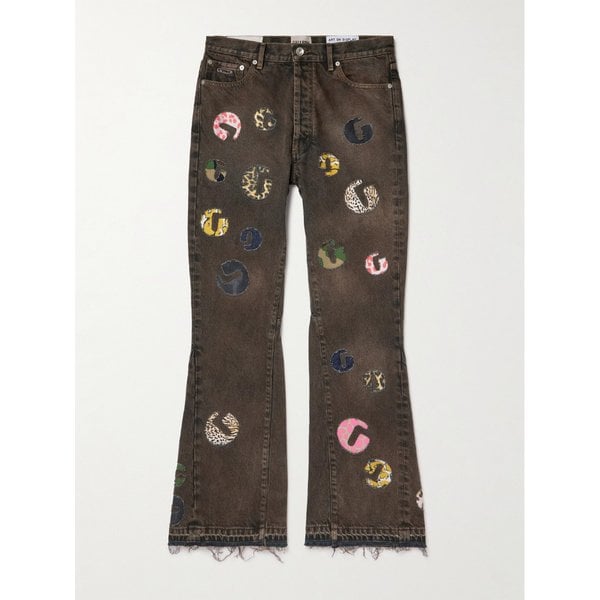 G-타임 플레어 로고 아플리케 데님 진 46376663162936126