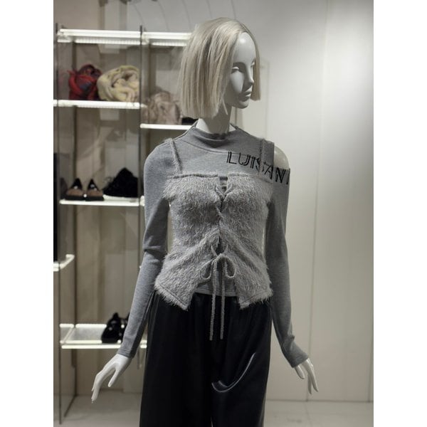 [파주점] 레터링 포인트 슬릿티셔츠 (ER4CL663)