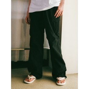 String Cargo Sharing Jogger Pants Black