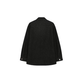 카라 집업 흑청 데님 자켓 _ L1G32DJK020