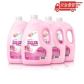 오늘출발 피죤 레귤러 일반 섬유유연제 핑크로즈 3100ml 4개