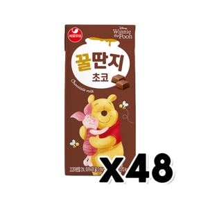 서울우유 초코 꿀딴지 멸균우유팩 180ml x 48개