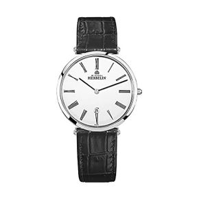 독일 미쉘에블랑 여자 시계 가죽 Michel Herbelin Epsilon mens 워치 38 mm silver 스트랩. 1349