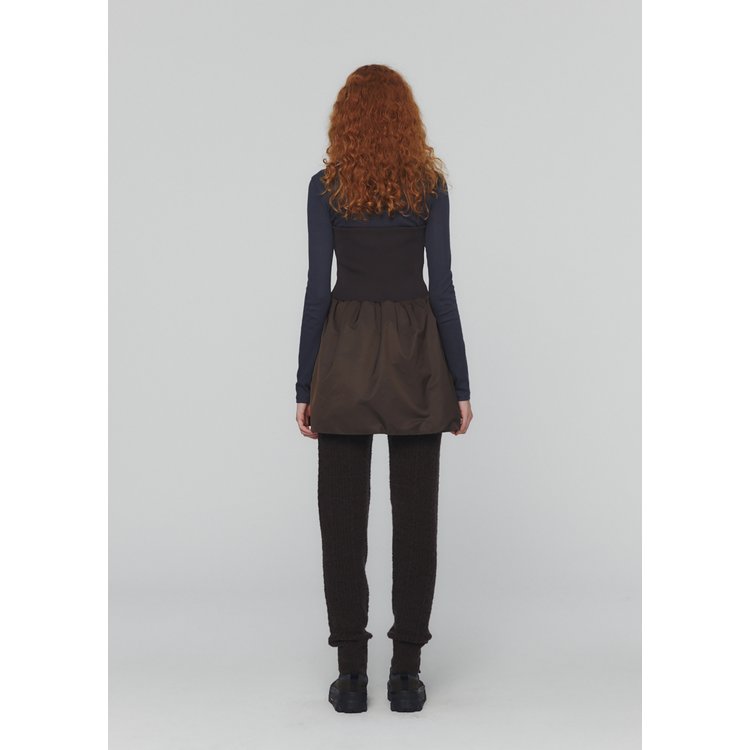 【AMOMENTO】24fw NYLON SHIRRING MINI SKIRT & TOP AMOMENTO | 아모멘토 (Not worn) Amomento NYLON SHIRRING MINI