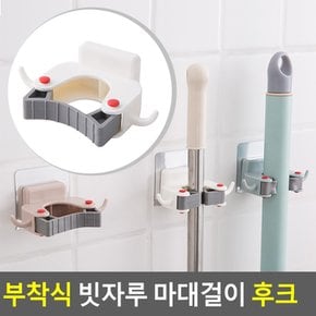 부착식 빗자루 마대걸이 후크 마대걸이후크 부착식후크 고정용후크 벽고정마대걸이 다이소