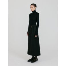 ZURIAN Belted Maxi Skirt - Black