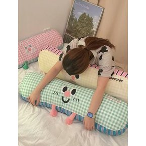 파스텔 체크 키치 바디필로우 쿠션