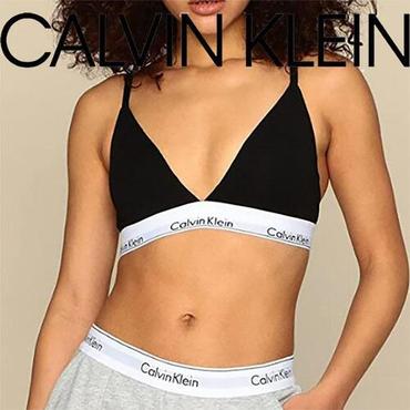 Calvin Klein Underwear 캘빈클라인 MODERN COTTON 트라이앵글 브라렛 티팬티세트 QF5650 블랙