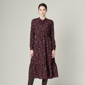 [여주점] 올앤선드리 타이넥 프린트 플레어 원피스 A4W9O602