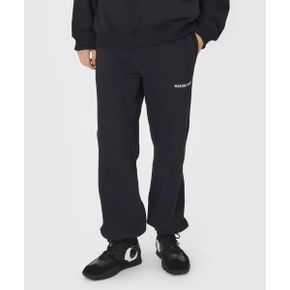 (U) 오가닉 코튼 프린트 플리스 조깅 팬츠 블랙 ORGANIC COTTON FLEECE JOGGING PA