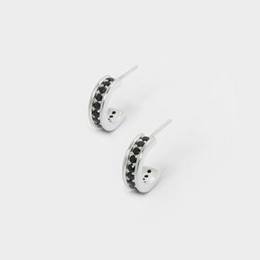 pave black spinel earrings