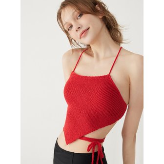 꾸아페 STRAP KNIT TOP (BIKINI)_Red