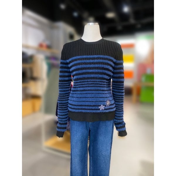 [여주점] 날개사 스트라이프 골지 니트 (BAKP65461)