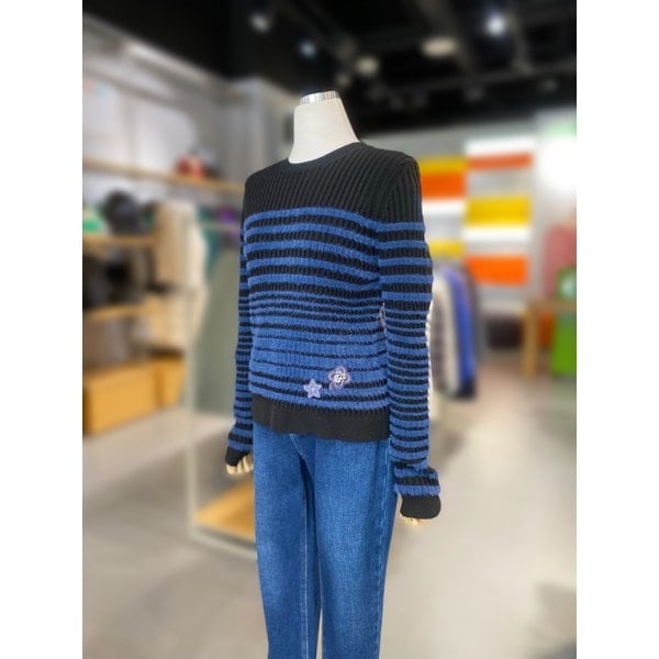 [여주점] 날개사 스트라이프 골지 니트 (BAKP65461)