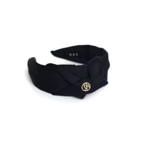 BFH001 Black Round logo Hairband