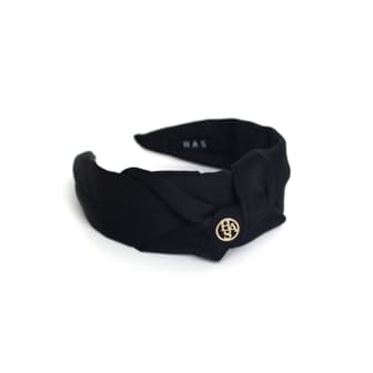 하스 BFH001 Black Round logo Hairband