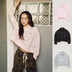 U.S. Polo Assn 폴로 아센 여성 크롭 폴로 맨투맨 카라 티셔츠 3컬러