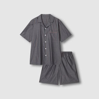 JAJU 남 스트라이프 5부 파자마 세트 J216201144058