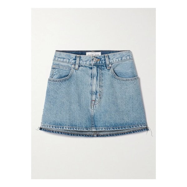 실버레이크 프레이 패널 데님 미니 스커트 미드 데님 1647597332159712