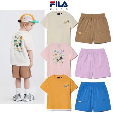휠라키즈 Travel club 포켓형 하프 상하세트(FK2FSH2403X)