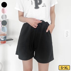 제이지컴퍼니 여성용 편안한 데일리 4부 밴드 반바지 팬츠 빅사이즈까지