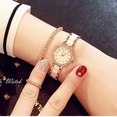 KIMIO K6121 watch for women 손목 시계 여성 여성 간단한 시계 화이트 세라믹 로즈 골드 시계