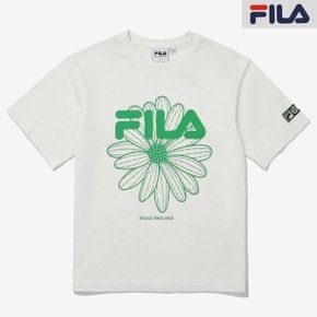 키즈 FILA x Mardi 플라워 반팔 FK2RSE3M01X OWH_P347711578