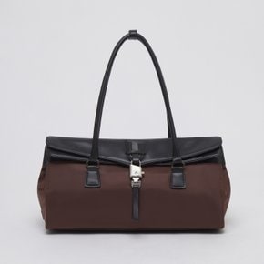 Luv lock duffle bag(Nylon brown)_OVBAX24520DKB