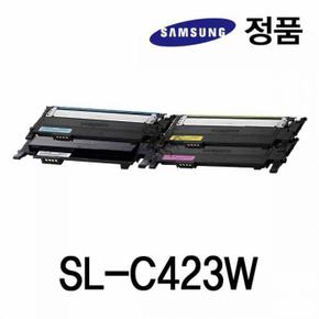 삼성정품 SL-C423W 컬러 레이저프린터토너 4색패키지 (S11354612)