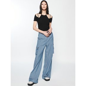 WAISTBAND POCKET PANTS_BLUE