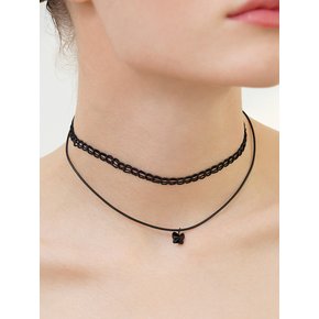 swarovski butterfly layered choker