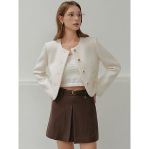 벨 콤비 울 트위드 자켓_아이보리 / BELLE COMBI WOOL TWEED JACKET_IVORY