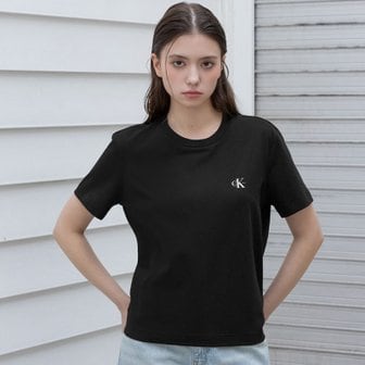 Calvin Klein Jeans 여성 레귤러핏 모던로고 2PK 반팔티셔츠(47AB819)