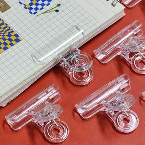 플라스틱 문구집게 투명 메모집게1p 50mm 학용품