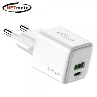  강원전자 넷메이트 NM-GN025W USB PD 25W GaN 초고속 멀티 충전기