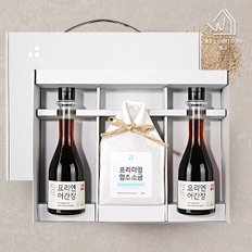 프리미엄 소금 혼합 선물세트 2호(함초400g,어간장250x2)(+박스,손잡이)