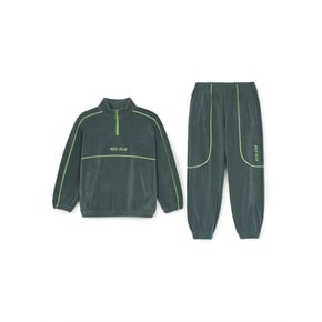 (공식)24FW 데일리 아웃도어 폴라플리스 맨투맨 셋업 BOS (Peacock green) 7AS2R0246-43PGS