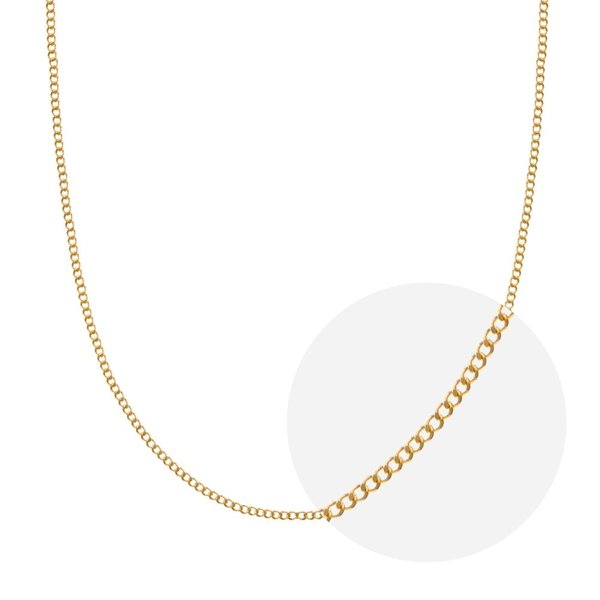 14K 민줄 체인 목걸이 줄 옐로우 골드 0.7mm