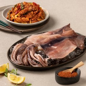 [해동][국산] 손질 오징어 (380g, 2-3마리)