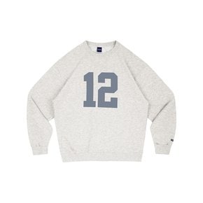 12 SWEATSHIRTS (MELANGE WHITE)