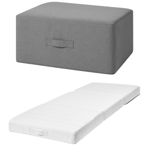 VITHALL 비텔 접이식 매트리스/푸프 겸 소파 80x200cm 매우 단단함/간이매트리스