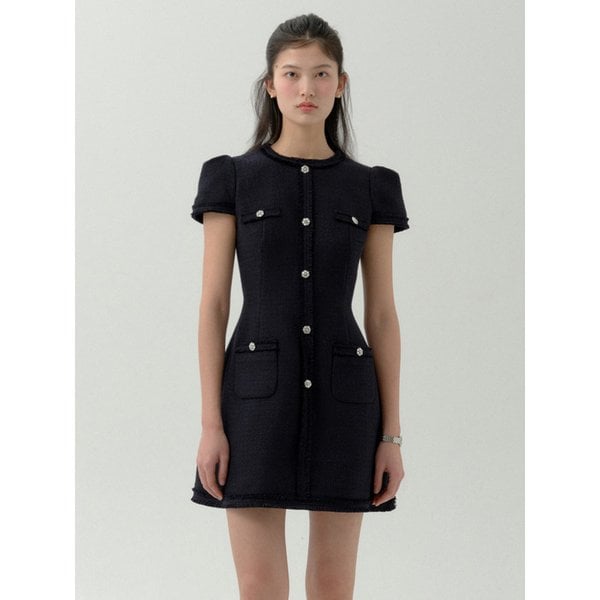 Bibi Tweed Dress-Half(3Color)