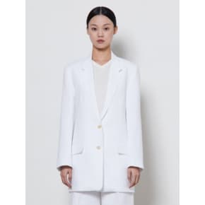 LINEN FABRIC JACKET_WHITE