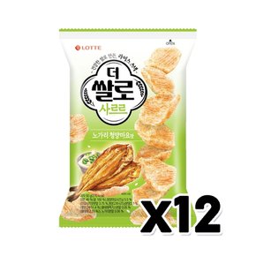 롯데 더쌀로 사르르 노가리 청양마요 봉지스낵 50g x 12개