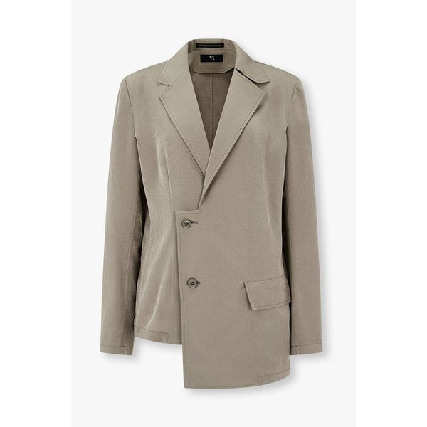 [Y`s] 어시메트릭 헴 싱글 블레이저 (베이지) 6616101106000