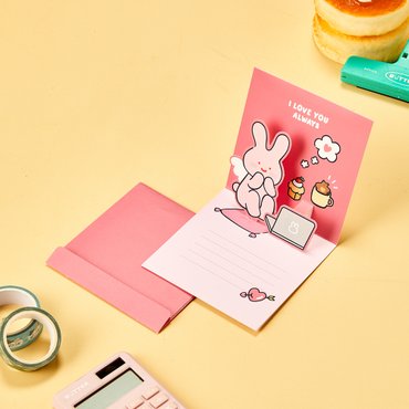 BUTTER(버터) [버터샵] 몽글몽글 스크래빗 입체카드