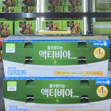 글로벌푸드 풀무원 다논 액티비아 플레인 80g x 16개 / 설탕 무첨가